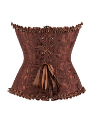 Black Sexy Embroidered Zippered Palace Style Corset