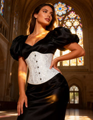 Strapless Lace Corset Top with Panty Plues Size Lingeries