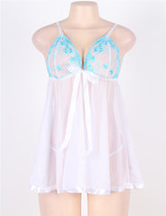 Rhinestone Lace See Through Sexy Nightdress Multi Color Women Lingerie Sleepwear