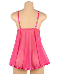 Rhinestone Lace See Through Sexy Nightdress Multi Color Women Lingerie Sleepwear