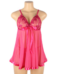 Rhinestone Lace See Through Sexy Nightdress Multi Color Women Lingerie Sleepwear