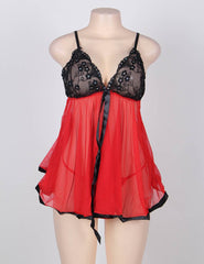 Rhinestone Lace See Through Sexy Nightdress Multi Color Women Lingerie Sleepwear