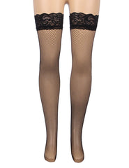 Fishnets Thigh High Stockings Silicone Lace Top Stay Up Sheer Hosiery
