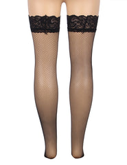 Fishnets Thigh High Stockings Silicone Lace Top Stay Up Sheer Hosiery