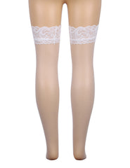 Fishnets Thigh High Stockings Silicone Lace Top Stay Up Sheer Hosiery