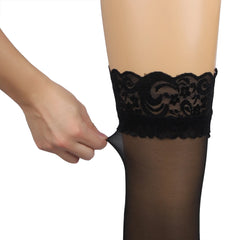 Lace Thigh-High Stockings with Silicone Grip