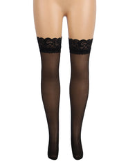 Lace Thigh-High Stockings with Silicone Grip