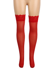 Lace Thigh-High Stockings with Silicone Grip