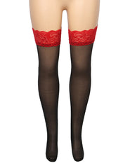 Lace Thigh-High Stockings with Silicone Grip