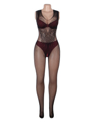 Sexy Flower Pattern Fishnet BodyStocking for Women