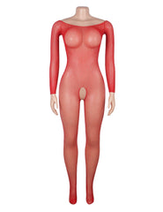 Fishnet Diamonds Long Sleeve Bodystocking