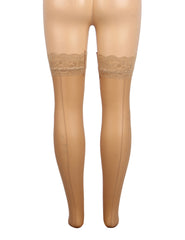 Sexy Lace Vertical Line Stockings With Silicone