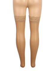 Sexy Lace Vertical Line Stockings With Silicone