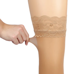 Sexy Lace Vertical Line Stockings With Silicone