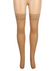 Sexy Lace Vertical Line Stockings With Silicone