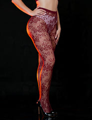 Sexy Vine Flower Fishnet Pantyhose