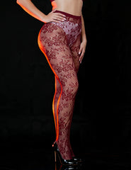 Sexy Vine Flower Fishnet Pantyhose