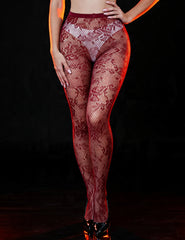 Sexy Vine Flower Fishnet Pantyhose