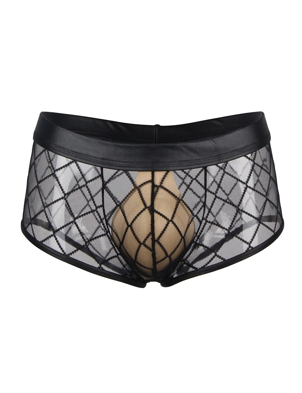 Mens Sexy Sheer Black Boxer Underwear