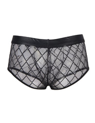 Mens Sexy Sheer Black Boxer Underwear