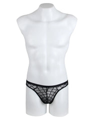 Black Sexy Diamond Mesh Men's Underwear
