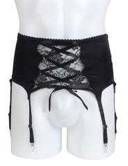 Men's Black Lace Strap Garter Panty Sissy Lingerie Crossdress