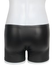 Black Sexy PU Men Underwear With Zipper