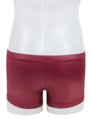Sexy Faux Leather Men's Open-Crotch Briefs