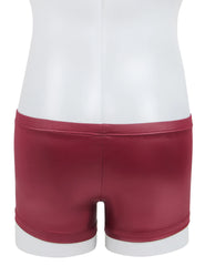 Sexy Faux Leather Men's Open-Crotch Briefs