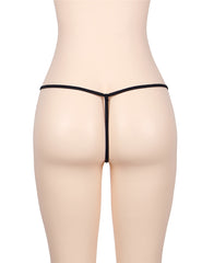 Delicate Crotchless Floral Lace String