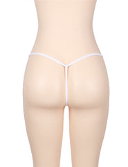 Delicate Crotchless Floral Lace String