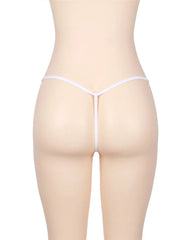 Delicate Crotchless Floral Lace String