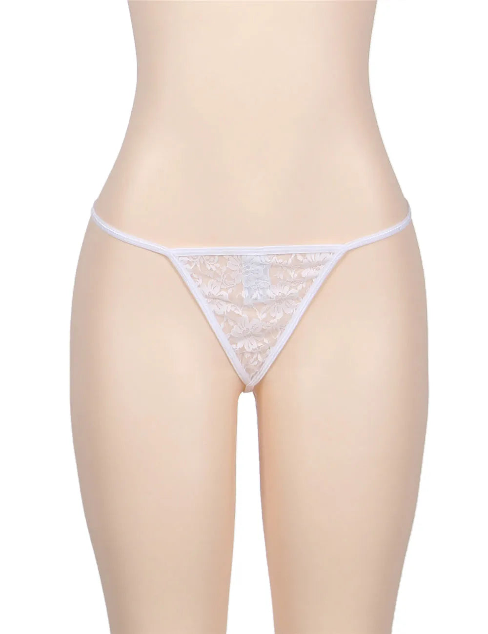 Delicate Crotchless Floral Lace String