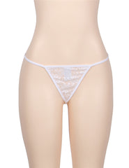 Delicate Crotchless Floral Lace String