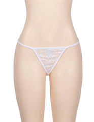 Delicate Crotchless Floral Lace String