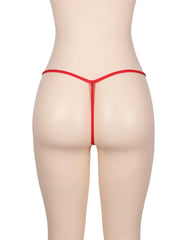 Delicate Crotchless Floral Lace String