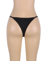 Sexy Floral Lace G-String Panty with Pearl Bead