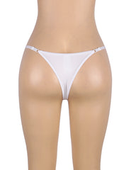 Sexy Floral Lace G-String Panty with Pearl Bead
