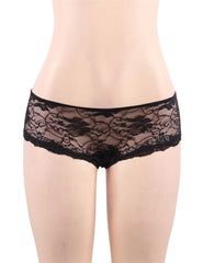 Open Crotch Floral Lace Panty