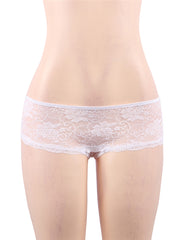 Open Crotch Floral Lace Panty