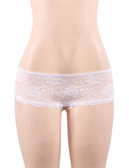Open Crotch Floral Lace Panty