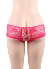 Open Crotch Floral Lace Panty