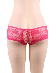 Open Crotch Floral Lace Panty