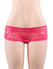 Open Crotch Floral Lace Panty