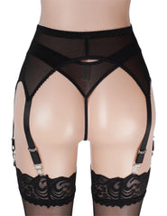 Sexy Lace Garter Five Hook and Eye Panty