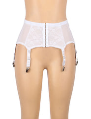 High Waist Lace Garter Panty Sexy Lingerie Briefs In Black White & Red