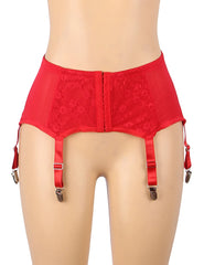 High Waist Lace Garter Panty Sexy Lingerie Briefs In Black White & Red