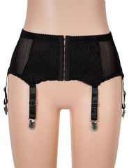 High Waist Lace Garter Panty Sexy Lingerie Briefs In Black White & Red