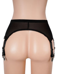 High Waist Lace Garter Panty Sexy Lingerie Briefs In Black White & Red