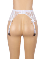 Sexy Breathable Lace Mesh Garter Panty With Adjustable Waist